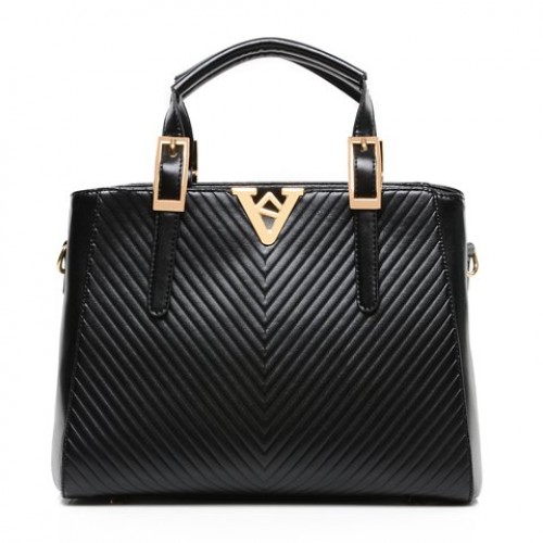 Dress Women s Shoulder Bag With Metallic and Buckle Design black white ...