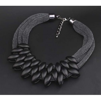 Charm Statement Necklaces Pendants Vintage Choker Collar Ethnic Black Gold 2018 New Maxi Pendants
