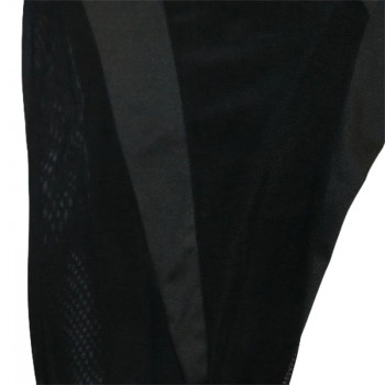 Sheer Mesh Patchwork Black Jumpsuit Long Sleeve Skinny Night Club Overalls Black