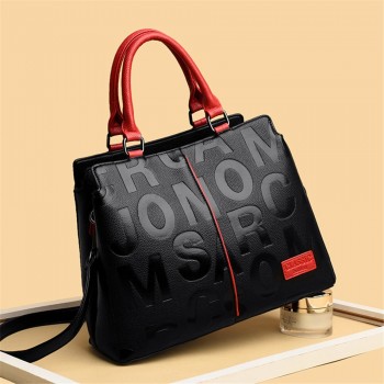 Leather Letter Shoulder Bags for Women 2021 Luxury Handbags Women Bags Red Yellow