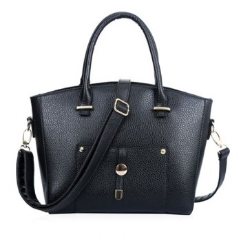 Graceful Women s Tote Bag With Rivets and PU Leather Design brown black ...