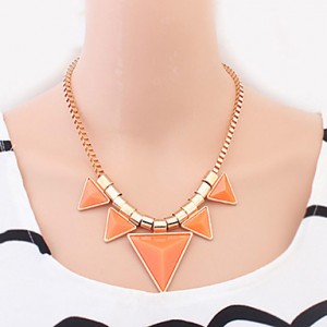 Welly Women's Geometrical Candy Color Necklace