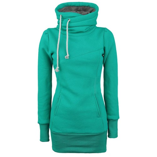 Draw String Pockets Beam Waist Korean Style Cotton Solid Color Hoodie ...