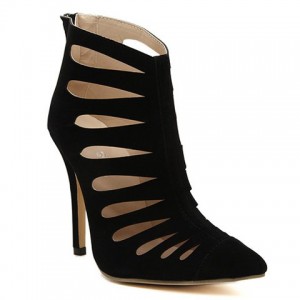 Sexy Women's Pumps With Stiletto Heel and Hollow Out Design black