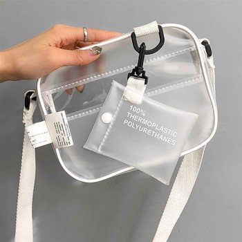 Causual PVC Transparent Clear Woman Crossbody Bags Shoulder Bag Handbag ...