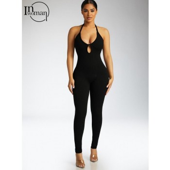 Summer Sexy Jumpsuit Women 2022 Backless Halter Rompers Womens Jumpsuit White Black One Piece Outfits 