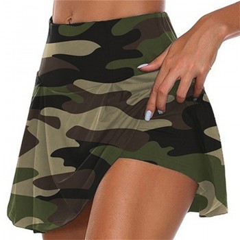 Camo Printed Women Skirt Shorts Fitness Jogger Sweat Shorts Summer High Waist 