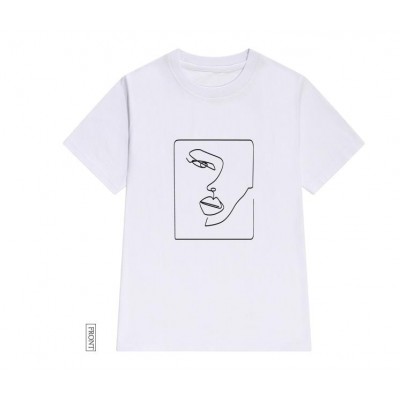 face abstract simple Women tshirt Cotton Casual Funny t shirt Gift For ...