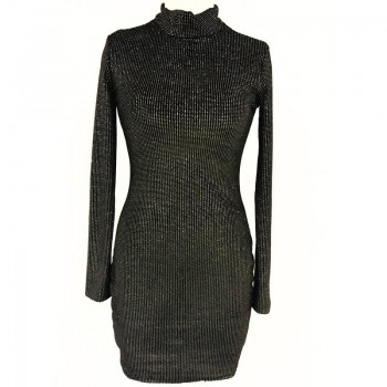 Hot Women Sequined Long Sleeve Tassel Bodycon Party Club Turtleneck ...