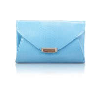 Career Women's Clutch With Solid Color and Patent Leather Design