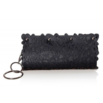Fashion Style Women's Clutch With Openwork and Rivets Design