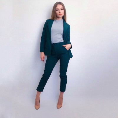  Work Pant Suits 2 Piece Set for Women Business
