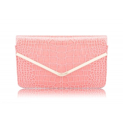 Party Women's Clutch With Solid Color and Stone Veins Design