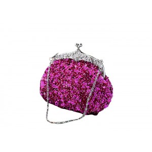 Stylish Vintage Party Women's Evening Bag With Sequins and Metal Design