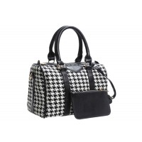 Casual Women's Tote With Bucket Shape PU Leather Checked Design