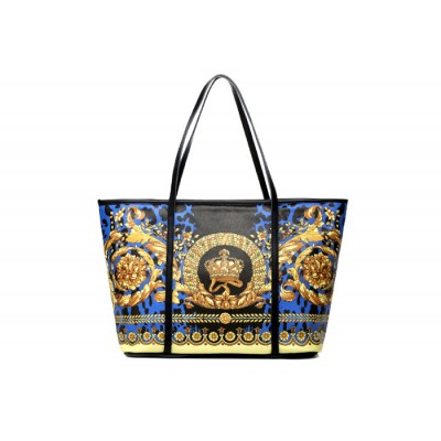 Vintage Women s Leather Handbag With Floral Print and Splicing Design ...